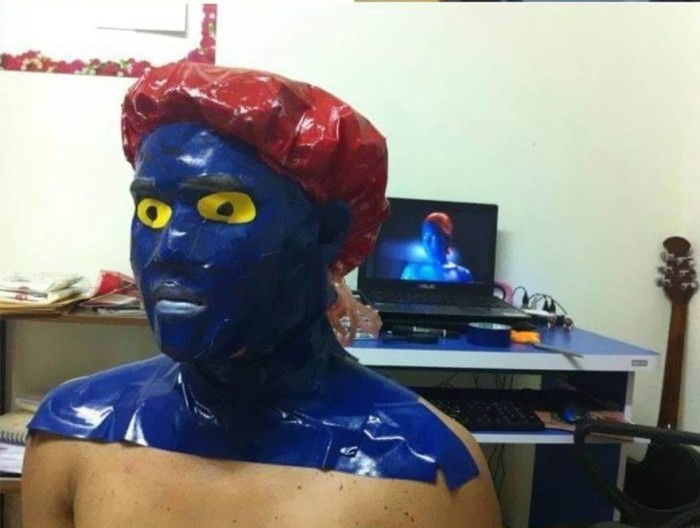 low cost cosplay, mystique costume, x-men