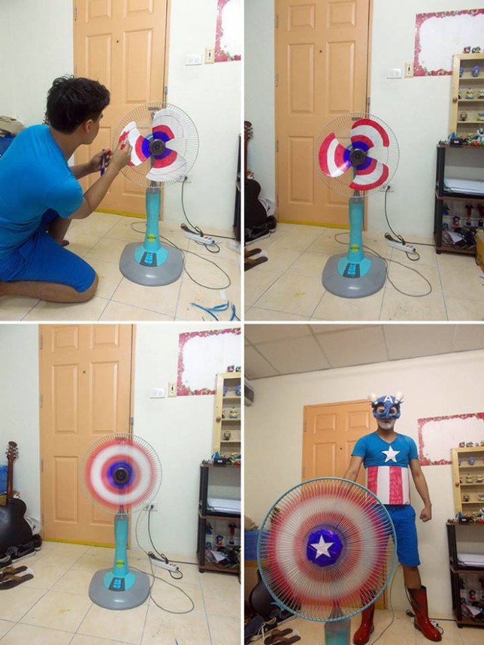 low cost cosplay, captain america costume