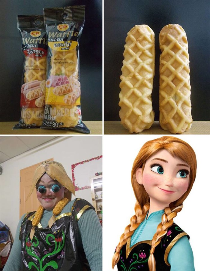 low cost cosplay, anna frozen costume
