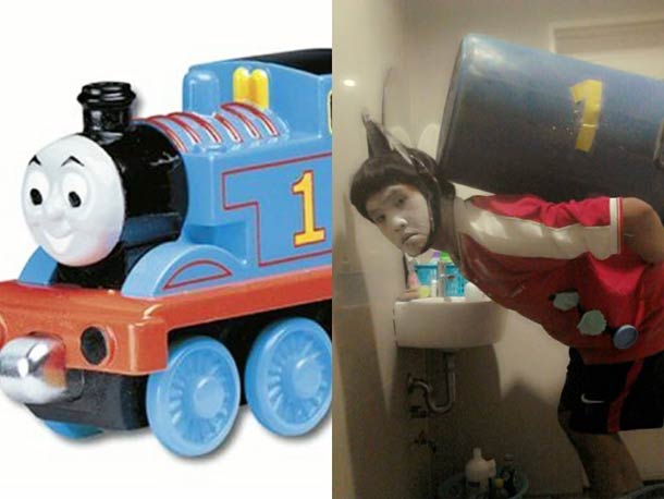 low cost cosplay, thomas train costume