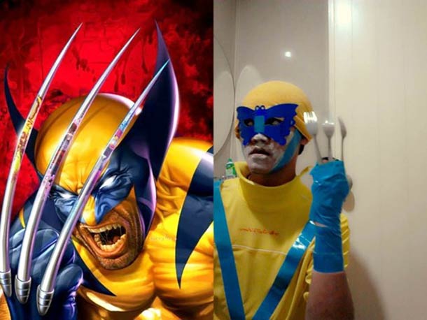 low cost cosplay, wolverine costume